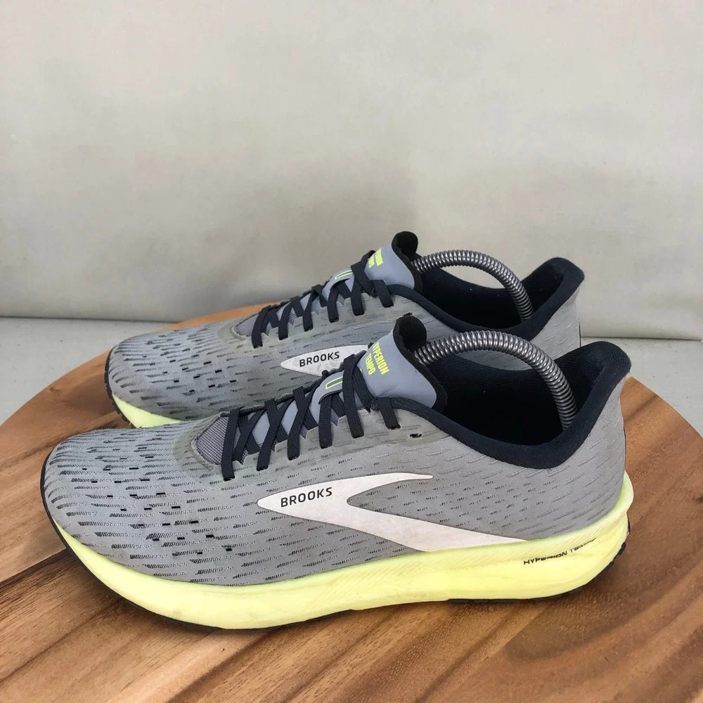 Brooks Hyperion Tempo Mens Running Shoes Grey Yellow 1103391D099 Size 9.5 D